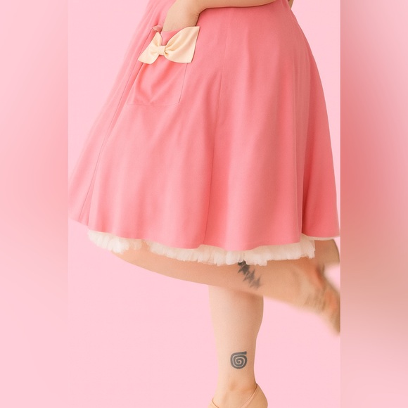 Torrid Retro Chic Fit & Flare Dress in Flamingo Plume Pink, Large, NWT! - Picture 9 of 16